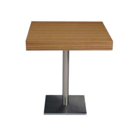 Olive Upholstered Stainless Steel Leg Table