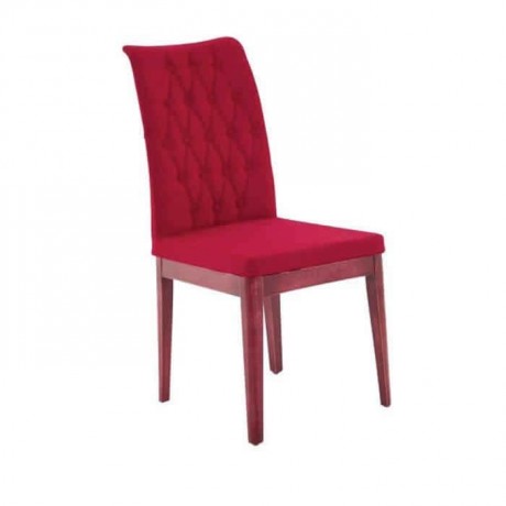 Red Fabric Upholstered Polyurethane Chair