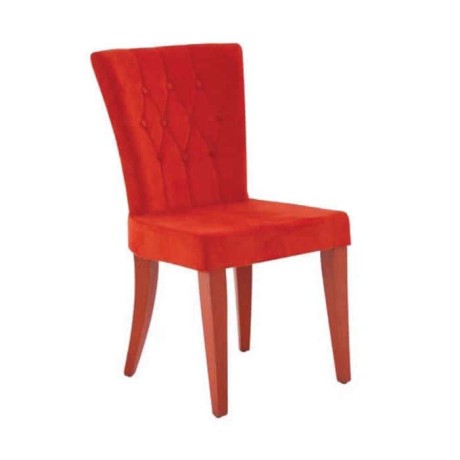 Red Fabric Quilted Chair