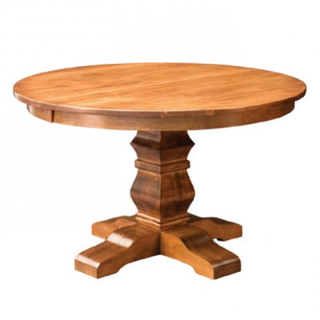 Classic Round Table with Wooden Turned Leg