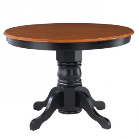 Gray Lake Painted Round Massive Table Top Classic Table