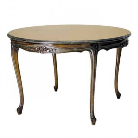 Lukens Leg Carved Round Classic Table