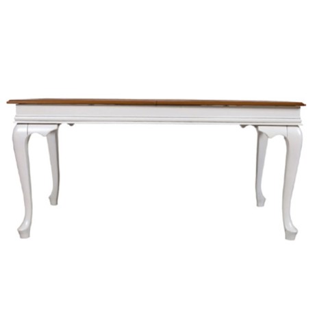 Lukens White Painted Wooden Table Top Classic Table