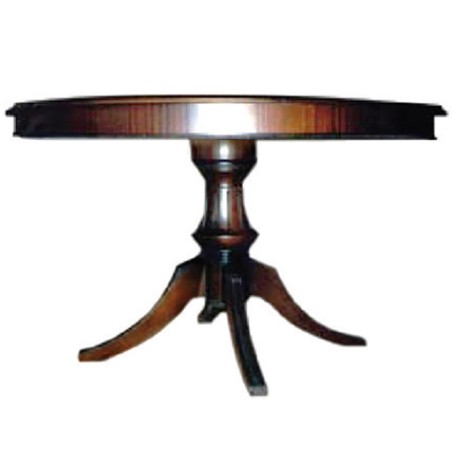 Lukens Turned Leg Classic Table with Round Table