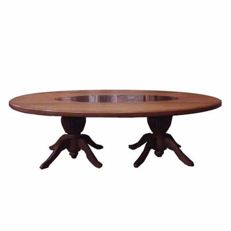 Oval Table Turned Leg