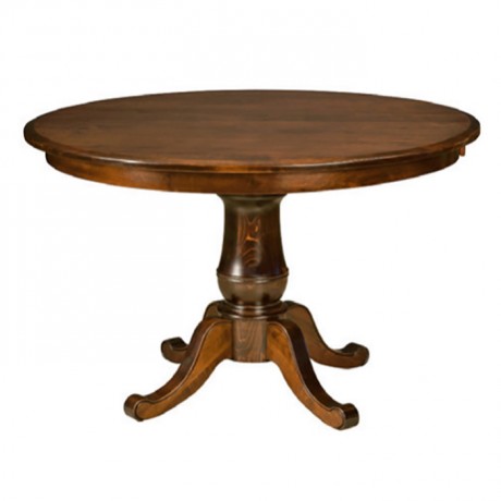 Round Walnut Painted Classic Hotel Table