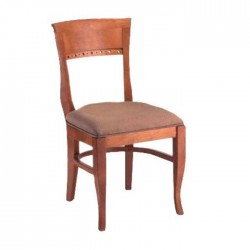 Antique Beige Fabric Upholstered Classic Chair