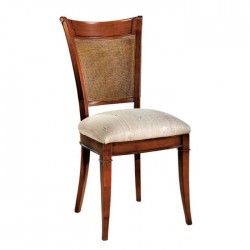 Antiqued Chenille Fabric Upholstered Classical Chair