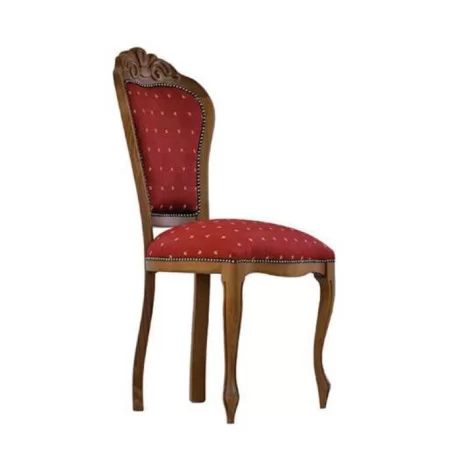Bordeaux Fabric Upholstered Lukens Leg Classic Chair