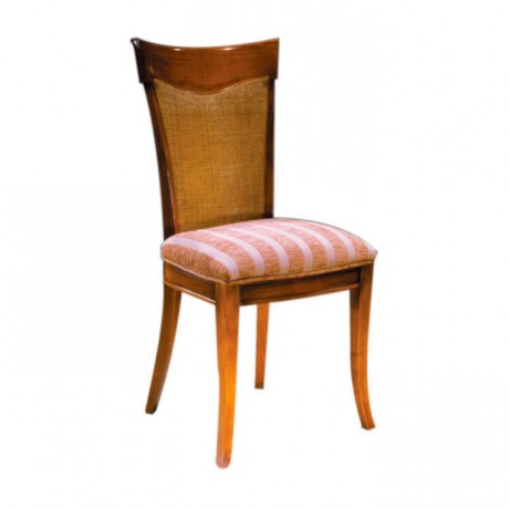 Classic Chair with Polished Patterned Fabric