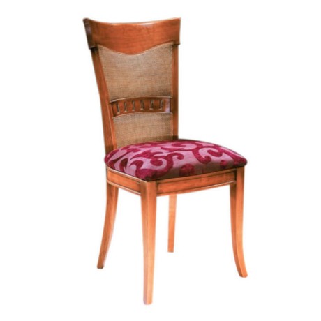 Classic Antique Chair with Fusia Patterned Fabric