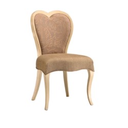 Heart Backrest Beige Fabric Classic Chair Heart Backrest Beige Fabric Classic Chair