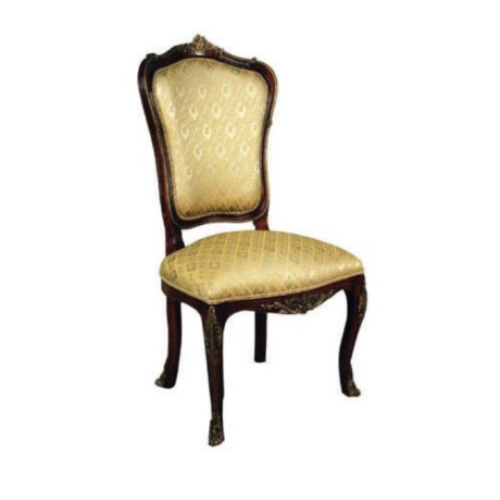 Classic Antiqued Carving Chair with Dark