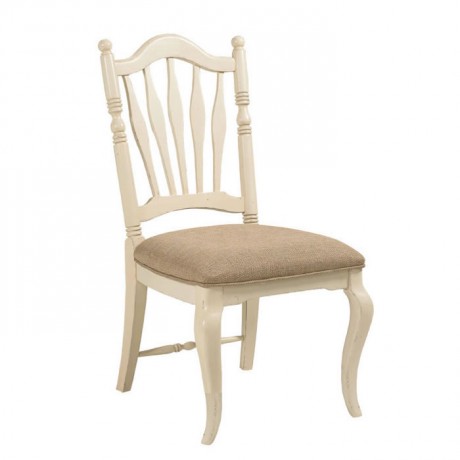 Lukens Leg Lathe Backrest Classic White Lacquered Chair