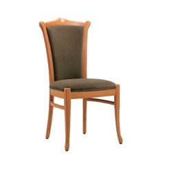 Natural Boyalı Siyah Nubuk Derili Klasik Sandalye