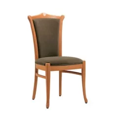 Chaise classique en cuir nubuck noir teinté naturel