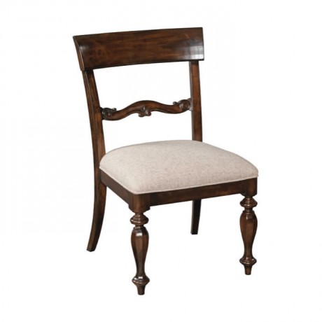 Turning Leg Antiqued Classic Restaurant Chair