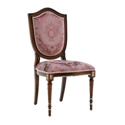 Classic Chair with Turned Leg Damasko Patterned Fabric Classic Chair with Turned Leg Damasko Patterned Fabric