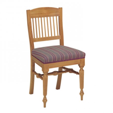 Classic Cushioned Chair with Turned Legs