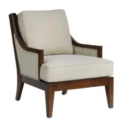 Pied velours coussiné en bois Bergère