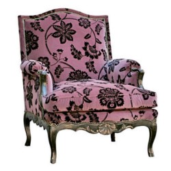 Desenli Kumaşlı Klasik Berjer