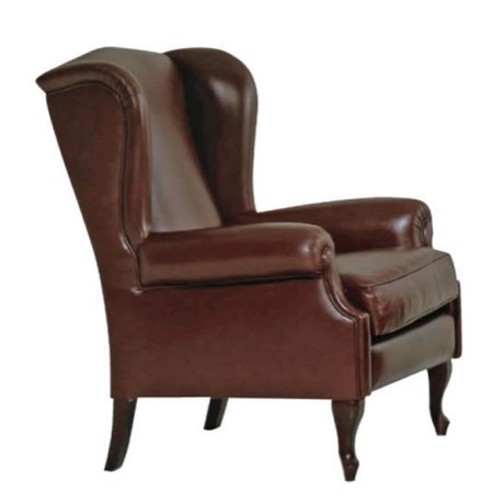 Brown Leather Berjer