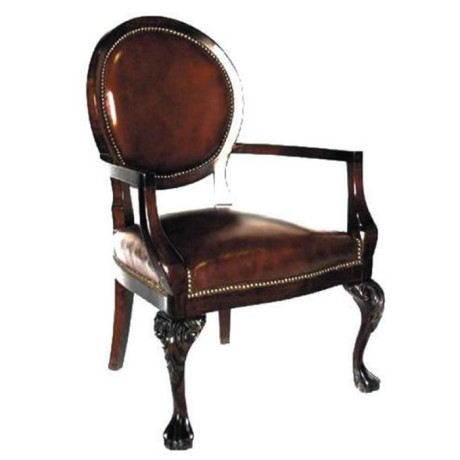 Brown Leather Classic Bergere