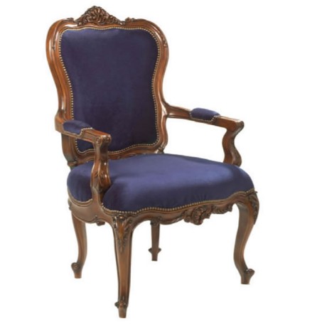 Classic Bergere with Blue Fabric