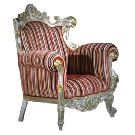 Carving Striped Fabric Bergere