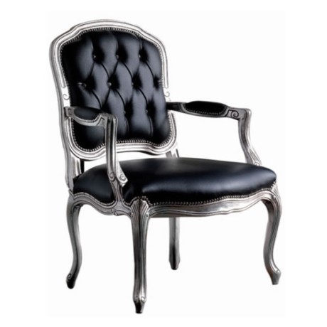 Black Leather Lukens Leg Bergere