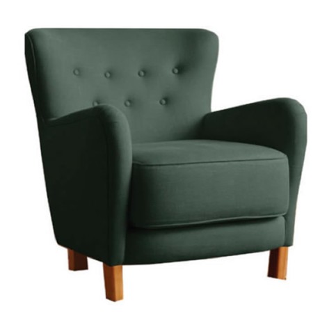 Green Fabric Buttoned Bergere Green Fabric Buttoned Bergere