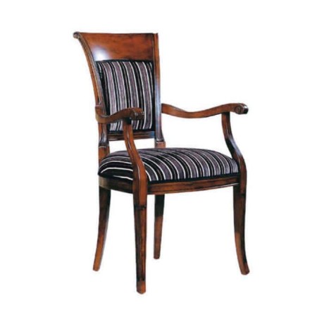 Classic Armchair Walnut Painted Restaurant Chair