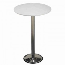 Cocktail Table Top with White Mdflam Table Chrome Leg