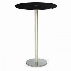 Fume Glass Table Top Stainless Steel Cocktail Table