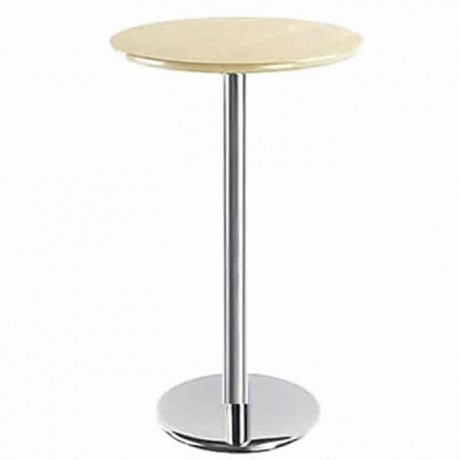 Upholstered Polished Stainless Leg Cocktail Table