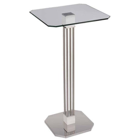 Square Glass Stainless Leg Cocktail Table Square Glass Stainless Leg Cocktail Table