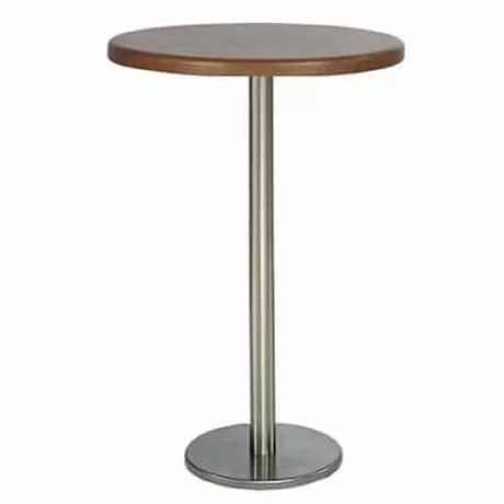 Table de bistrot Werzalit avec pattes en acier inoxydable