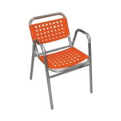 Karrige alumini me huall plastik me krahë Karrige alumini me huall plastik me krahë