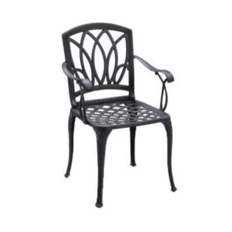 Chaise de moulage en aluminium de jardin de restaurant de bras