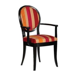 Kollu Wenge Boyalı Cafe Sandalyesi  Kollu Wenge Boyalı Cafe Sandalyesi