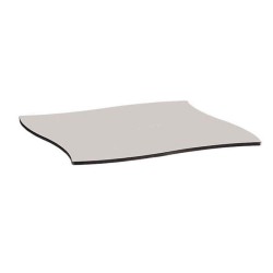 Dessus de table compact blanc coupé en forme