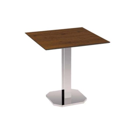 Compact Table Top Stainless Square Leg Cafe Table