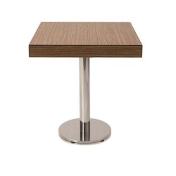Yuvarlak Tabanlı Kalın Compact Tablalı Restoran Masası Yuvarlak Tabanlı Kalın Compact Tablalı Restoran Masası