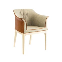 Cream Fabric White Foot Painted Polyurethane Chair Cream Fabric White Foot Painted Polyurethane Chair
