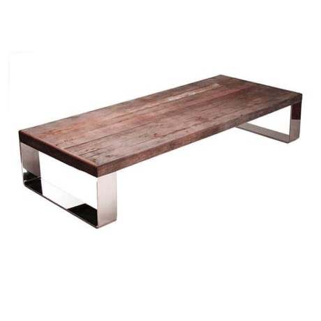 Stainless Leg Wooden Wooden Log Hotel Table