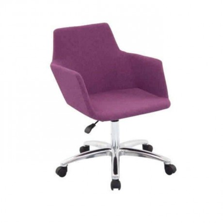 Lila Fabric Upholstered Chrome Leg Polyurethane Chair