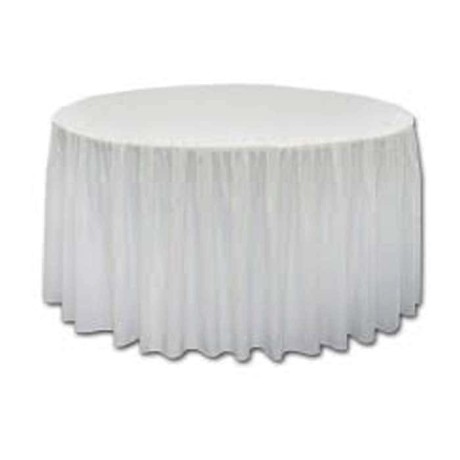 White Satin Fabric Organization Table Cloth