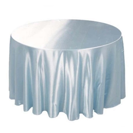 White Satin Round Banqueting Table Cloth