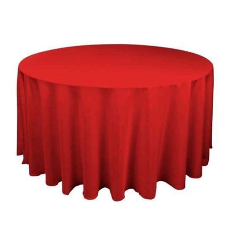 Red Fabric Round Banket Table Cloth