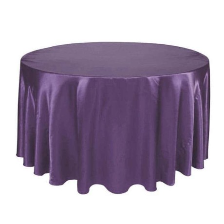 Satin Fabric Blue Color Organization Table Cloth